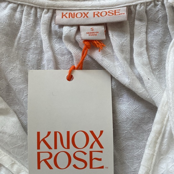 Knox Rose Tassel Ruffle V-Neck Short Sleeve Peasant Top Size Small - Picture 9 of 10